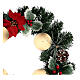 Couronne Avent étoile Noël baies pommes de pin avec piques diamètre 40 cm s2
