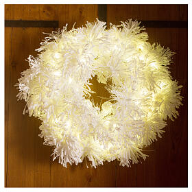 White Cloud Advent Wreath 100 LED lights 75 cm diameter