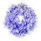 Christmas wreath snowy blue pine with 50 LED lights 80 cm diameter s1
