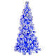 STOCK Albero Natale pino blu innevato da parete 230 cm con 30 led s1