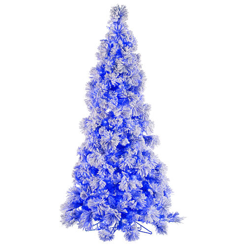 STOCK Christmas tree blue snowy wall pine 230 cm with 30 LEDs 1
