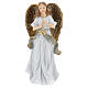 Christmas angel in resin with trumpet 25 cm s1
