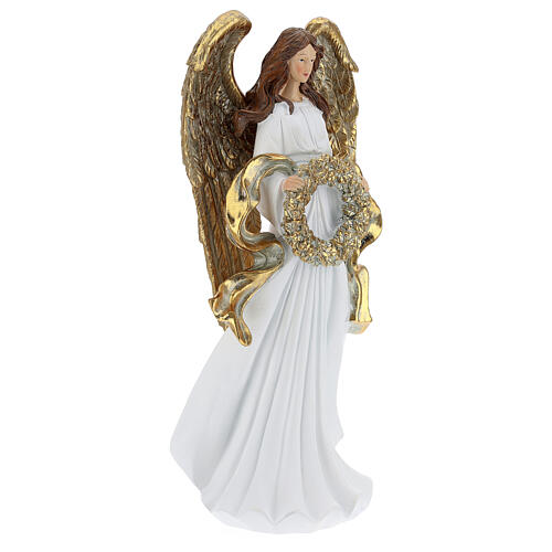 Christmas angel figurine with wreath 35 cm 4