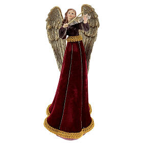 Anjo de Natal com violino resina 33 cm
