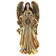 Golden Christmas angel statue 35 cm with wreath s1