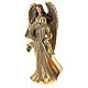 Golden Christmas angel statue 35 cm with wreath s3