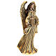 Golden Christmas angel statue 35 cm with wreath s4