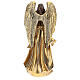 Golden Christmas angel statue 35 cm with wreath s5