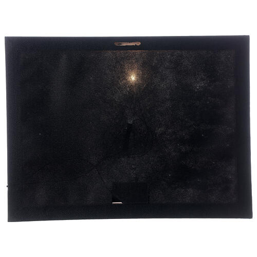 Cuadro luminoso fibra óptica paisaje nevado blanco negro 30x40 cm 3