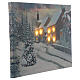 Christmas picture frame snowy village lighted fiber optic 30x40 cm s2