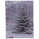 Quadro iluminado árvore de Natal fibra ótica 40x30 cm s1