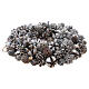 Ghirlanda natalizia corona avvento glitter argento 25 cm s4