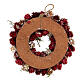 Advent wreath with gold red glitter 25 cm s4