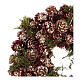 Girlanda bożonarodzeniowa korona adwentowa brokat złoty czerwony 25 cm s2