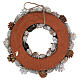 Guirnalda navideña corona adviento oro y blanca 35 cm s5