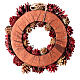 Girlanda bożonarodzeniowa korona adwentowa czerwona 35 cm s4
