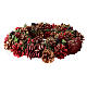Grinalda de Natal - Coroa do Advento ouro e vermelho com glitter 35 cm s3