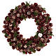 Christmas wreath with gold griller and pine cones 30 cm s1