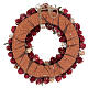 Christmas wreath with gold griller and pine cones 30 cm s4