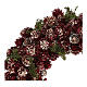 Christmas wreath with gold griller and pine cones 30 cm s2