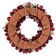 Ghirlanda natalizia corona avvento glitter oro 30 cm s4