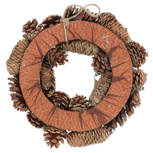 Couronne Noël Avent or 30 cm 5