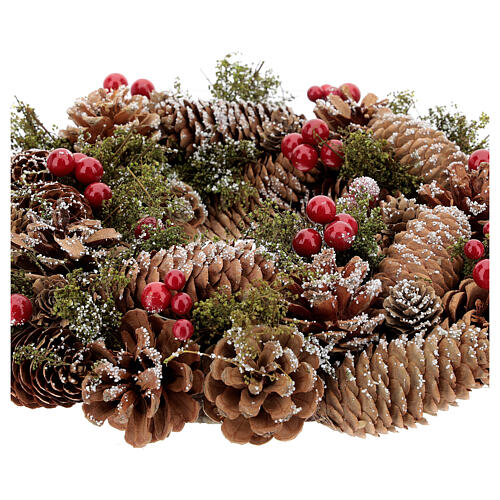 Advent wreath snow effect 30 cm 3
