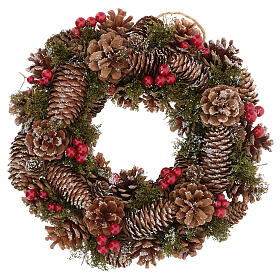 Christmas wreath advent wreath snow effect 30 cm