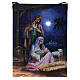 Holy Family LED canvas with comet 20x15 cm s1