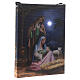 Holy Family LED canvas with comet 20x15 cm s2