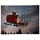 Christmas LED canvas Santa Claus on his sleigh 30x40 cm s1