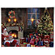 Quadro led Babbo Natale con albero e regali 30x40 cm s1