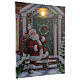Christmas LED canvas Santa Claus 40x30 cm s2