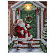 LED Santa Claus canvas 40x30 cm s1