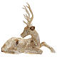Christmas reindeer sitting gold glitter h 80 cm s1
