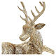 Christmas reindeer sitting gold glitter h 80 cm s4