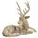 Reindeer statue lying Christmas decoration gold glitter h 80 cm s3