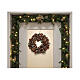 Couronne Avent feuilles vertes pommes de pin paillettes 30 cm s2