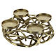 Golden metal Advent wreath with candle plates s2