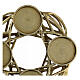 Golden metal Advent wreath with candle plates s3