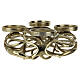 Golden metal Advent wreath with candle plates s4
