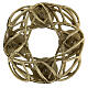 Golden metal Advent wreath with candle plates s5
