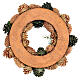 Corona avvento Natale bacche pigne verdi 32 cm s5