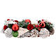 Centro de mesa navideño blanco rojo portavela 3 cm 30x15 cm s4