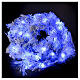 STOCK Couronne de Noël lumières LED bleu enneigé 50 cm s1