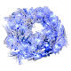 STOCK Corona di Natale luci LED blu innevato 50 cm s2