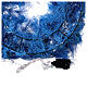 STOCK Coroa de Natal pinheiro azul nevado com luzes LED, diâmetro 50 cm s5