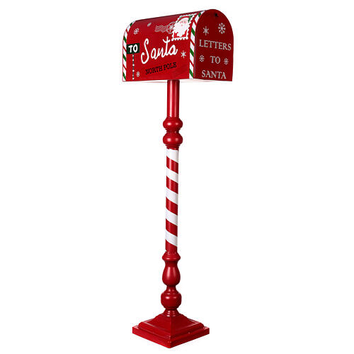 Briefkasten im weihnachtlichen Stil rot, 100x30x15 cm 4