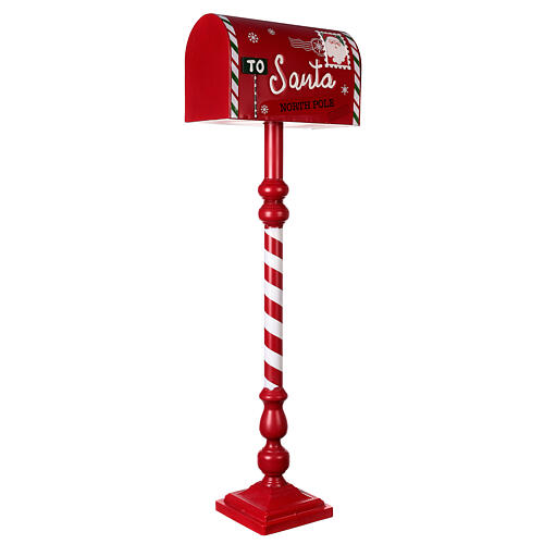Briefkasten im weihnachtlichen Stil rot, 100x30x15 cm 5
