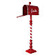 Briefkasten im weihnachtlichen Stil rot, 100x30x15 cm s2